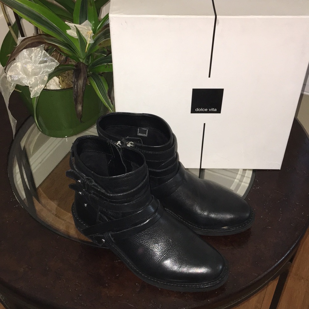 Dolce Vita Black Leather Kiera Boots